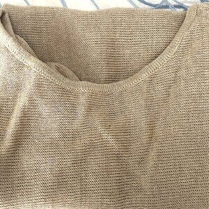 Talbots Metallica Gold Sweater, sz XL